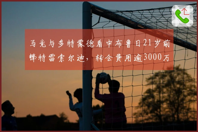 马竞与多特蒙德看中布鲁日21岁前锋特雷索尔迪，转会费用逾3000万